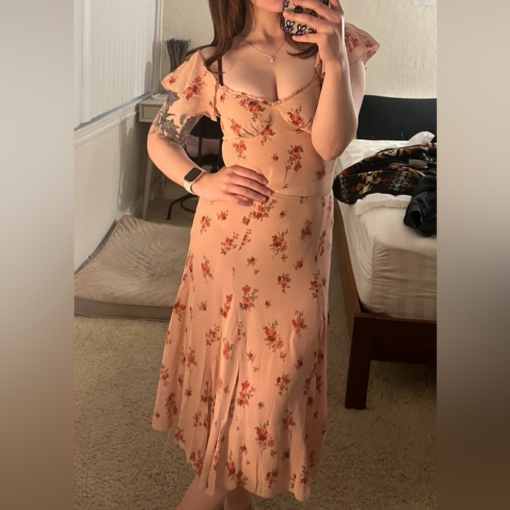 Reformation Sadie Two Piece in Tea Time